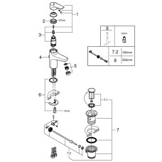 Grohe BauFlow Смеситель однорычажный для раковины S-Size (23751000)