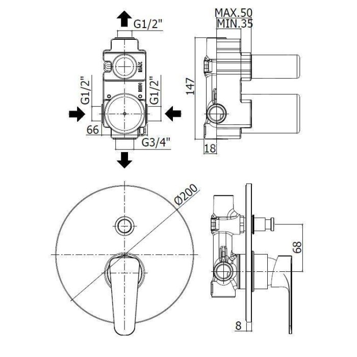 Смеситель Paffoni Sly (SY015CR) Смеситель Paffoni Sly (SY015CR)