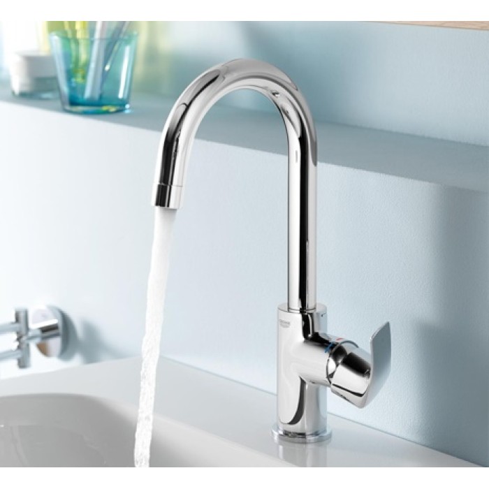Grohe BauCurve Смеситель однорычажный для раковины L-Size (23090000) Grohe BauCurve Смеситель однорычажный для раковины L-Size (23090000)