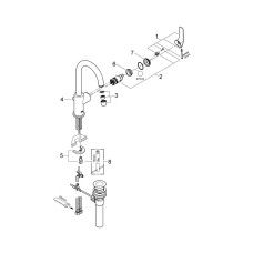 Grohe BauCurve Смеситель однорычажный для раковины L-Size (23090000)