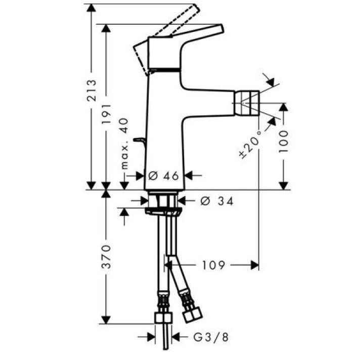 Смеситель для биде Hansgrohe Talis S 72200000