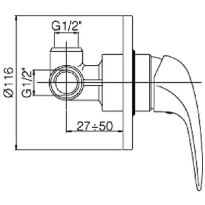 Смеситель Paffoni Duemila (DU010CR) Смеситель Paffoni Duemila (DU010CR)