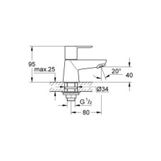 Смеситель для раковины Grohe BauLoop xS-Size 20422000