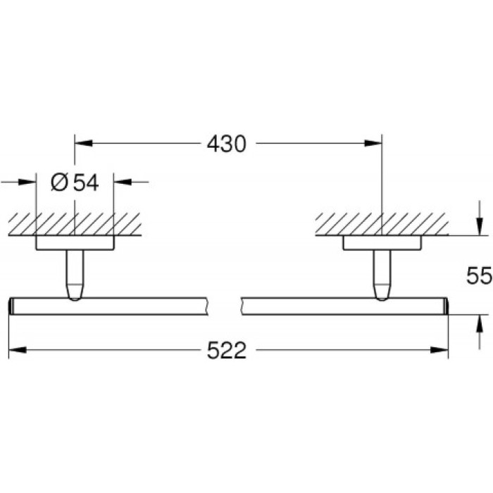Grohe BauCosmopolitan Держатель для банного полотенца, 430 мм (40459001)