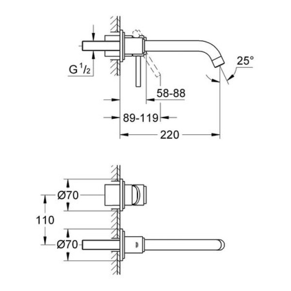 Смеситель для раковины Grohe Atrio M-Size 19918000