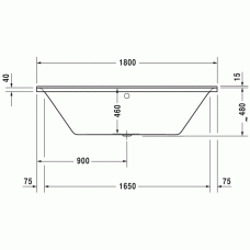 P3 Comforts ванна прямоугольная 180 см 700377000000000 в интернет-магазине «Estet Room»