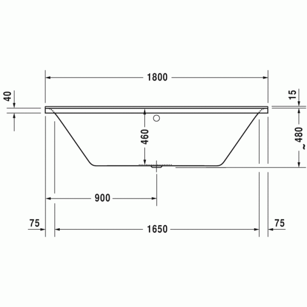 P3 Comforts ванна прямоугольная 180 см 700377000000000 в интернет-магазине «Estet Room»