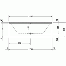 P3 Comforts ванна прямоугольная 180 см 700377000000000 в интернет-магазине «Estet Room»