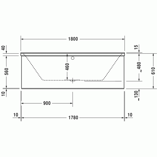 P3 Comforts ванна прямоугольная 180 см 700377000000000 в интернет-магазине «Estet Room»
