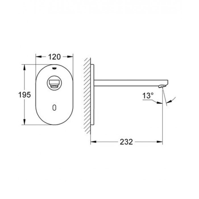 Электронный смеситель для раковины Grohe Eurosmart Cosmopolitan E 36334SD0
