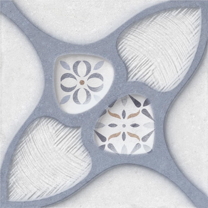 Плитка OSET KUBRICK RELIEF BLUE 9×200×200