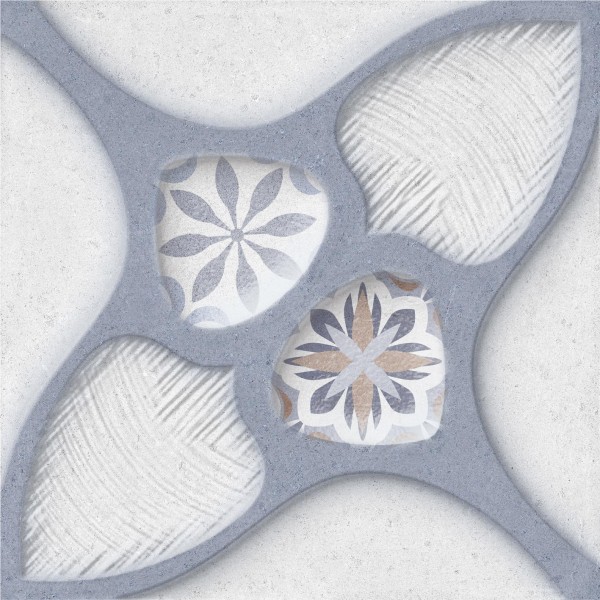 Плитка OSET KUBRICK RELIEF BLUE 9×200×200