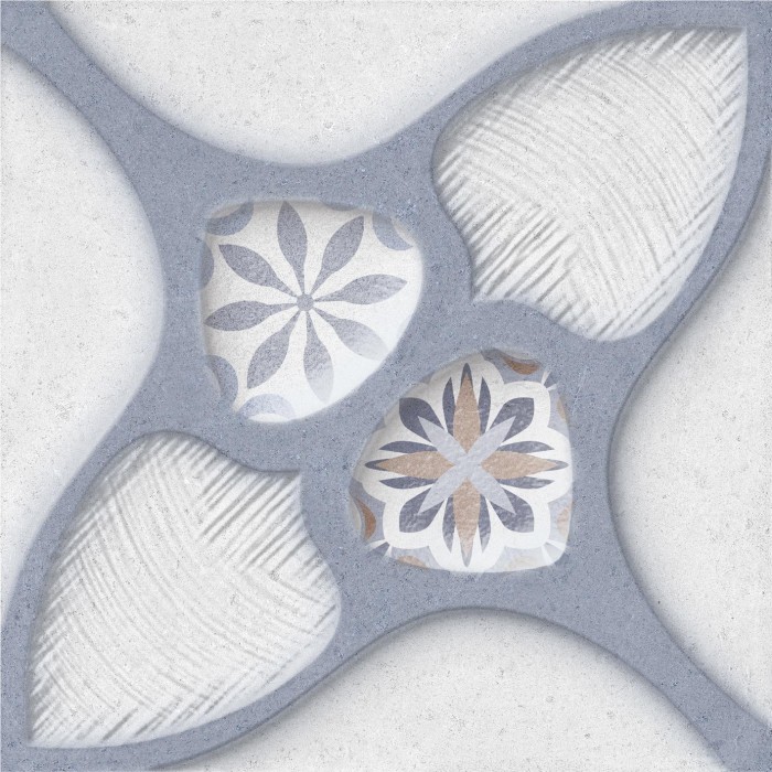 Плитка OSET KUBRICK RELIEF BLUE 9×200×200