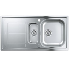 Мойдка для кухни Grohe 970x500 мм с эксцентриком, 2 чаши, матовая (31564SD0)