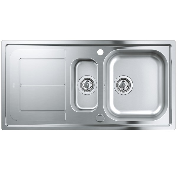Мойдка для кухни Grohe 970x500 мм с эксцентриком, 2 чаши, матовая (31564SD0)