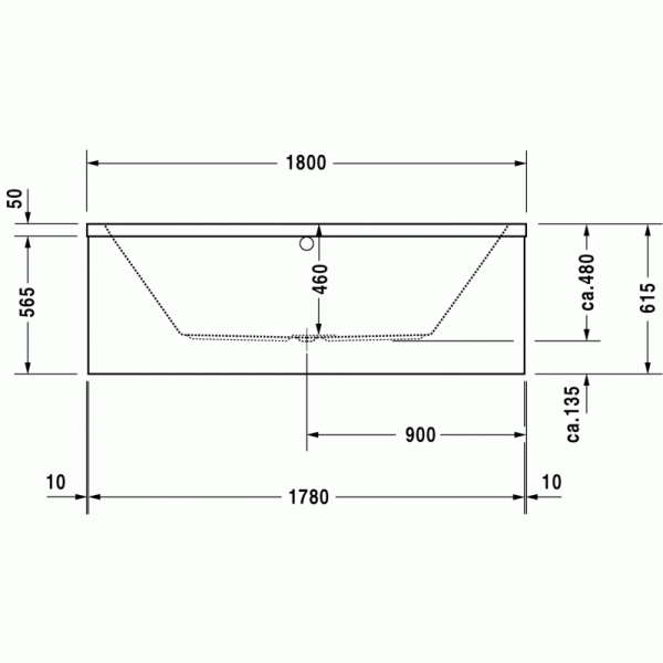 Vero ванна прямоугольная 180 см 700135000000000 в интернет-магазине «Estet Room»