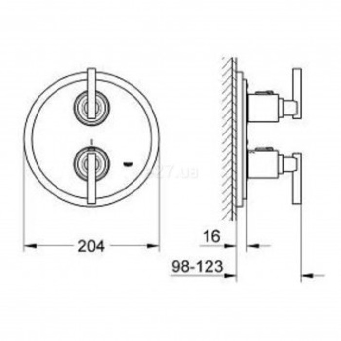 Grohe Atrio Термостат для душа наружная часть (19398000) Grohe Atrio Термостат для душа наружная часть (19398000)