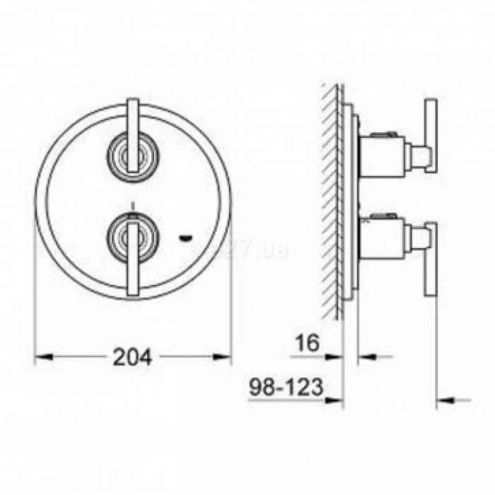 Grohe Atrio Термостат для душа наружная часть (19398000)