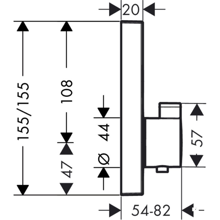 Термостат для душа Hansgrohe ShowerSelect 15763000