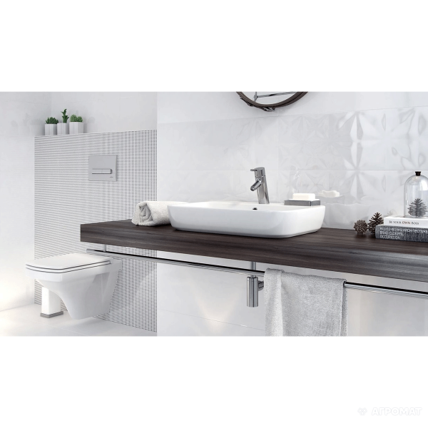 Плитка Opoczno White Magic WHITE GLOSSY SQUARES STRUCTURE 10×750×250