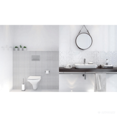 Плитка Opoczno White Magic WHITE GLOSSY SQUARES STRUCTURE 10×750×250