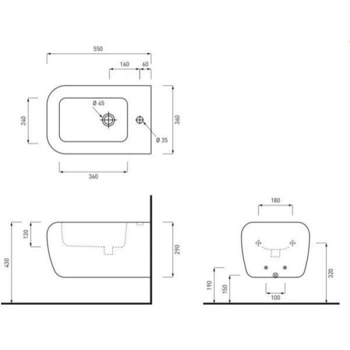 Биде Cielo Shui Comfort, white Биде Cielo Shui Comfort, white