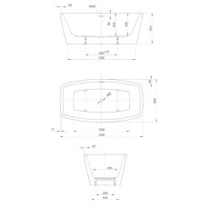 Ванна акриловая Knief Cube XS 155*80 см (0100-254)