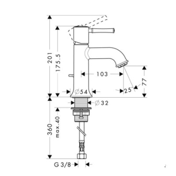 Смеситель для раковины Hansgrohe Talis Classic 14111000