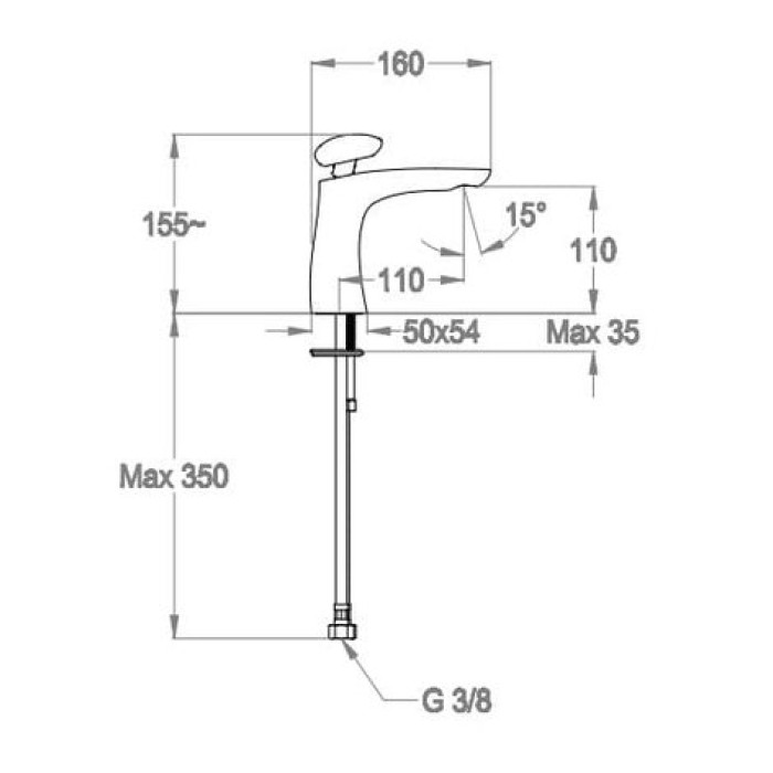 Смеситель для раковины Fir Synergy Stone 95 (95.1120.0.10.20)