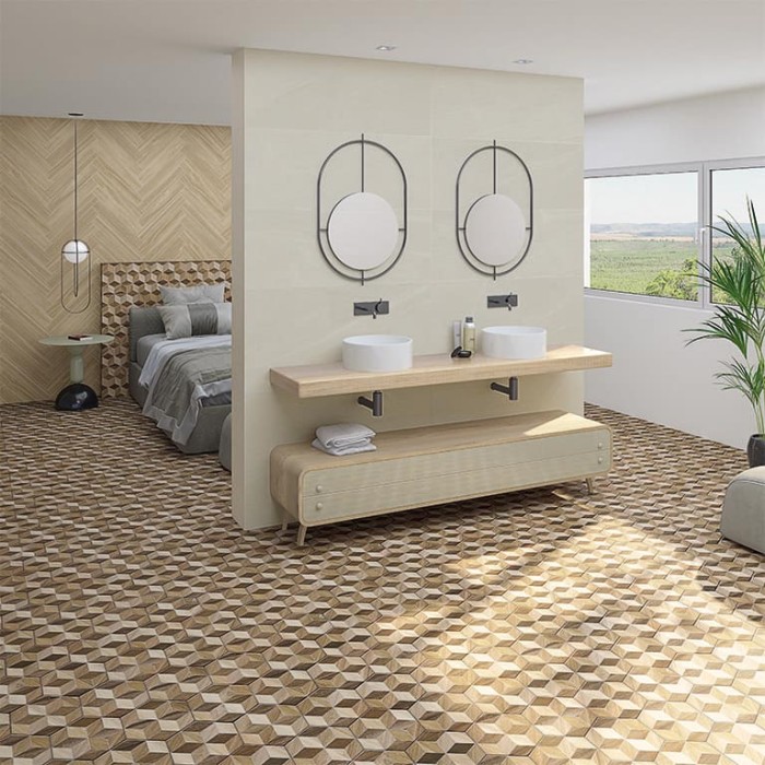 Керамогранит VIVES Siene HExAGONO FRERET MULTICOLOR 9×266×230 под дерево