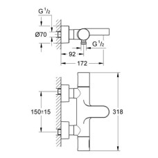 Термостатический смеситель Grohe Grohtherm 3000 Cosmopolitan 34276000