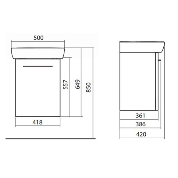 Тумба Kolo Nova Pro M39004000 с умывальником 50 см