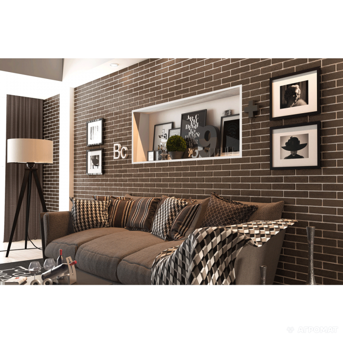 Керамогранит GOLDEN TILE The Strand 087020 КОРИЧНЕВЫЙ 10×60×250
