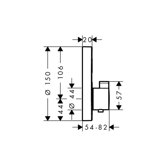 Термостат для душа Hansgrohe ShowerSelect S 15744000 Термостат для душа Hansgrohe ShowerSelect S 15744000