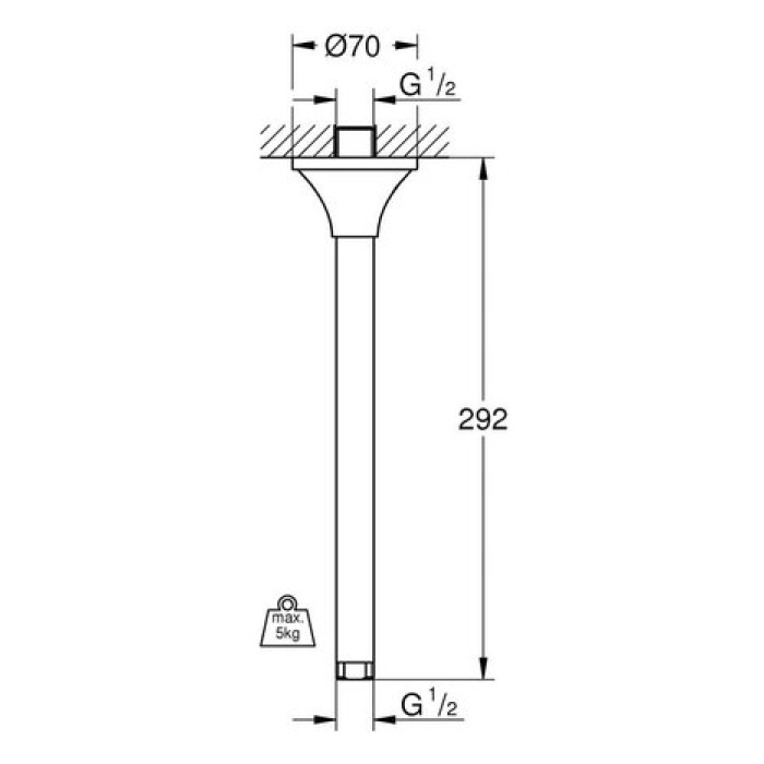 Держатель верхнего душа Grohe Grandera (27982000)