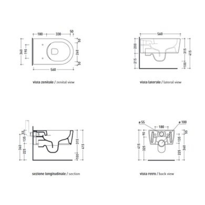Унитаз подвесной безободковый Flaminia Link goclean, white 5051/WCG