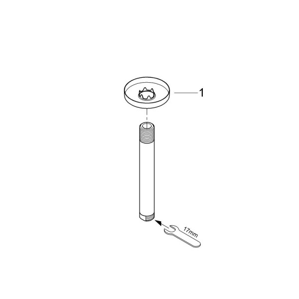 Плитка керамогранит Grohe Rainshower Потолочный душевой кронштейн 142 мм (28724LS0) для пола