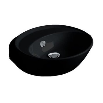 Керамическая раковина 50 см Simas Bohemien, nero glossy BO 10