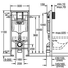 Инсталляция для унитаза Grohe Rapid SL 39000000 комплект 6 в 1
