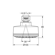 Верхний душ Grohe New Tempesta Cosmopolitan 100 26051001