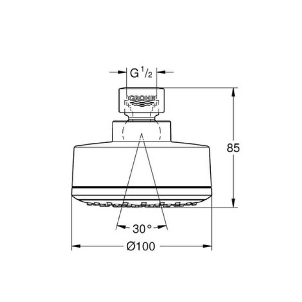 Верхний душ Grohe New Tempesta Cosmopolitan 100 26051001