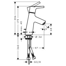 Смеситель для раковины Hansgrohe Talis S 72010000