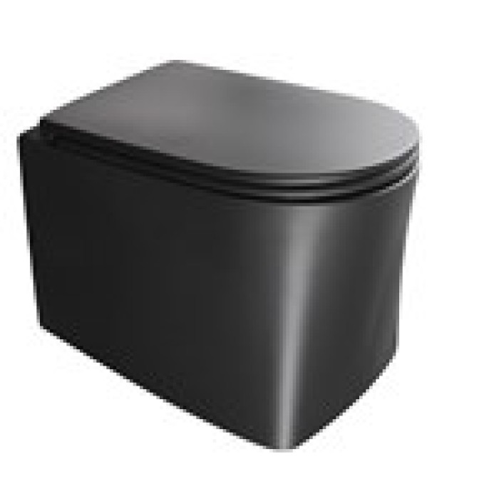 Унитаз подвесной безободковый AxA DP NoRim 8401007 Чёрный матовый