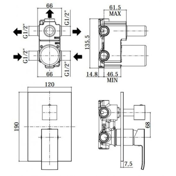 Смеситель Paffoni Effe (EF019CR)