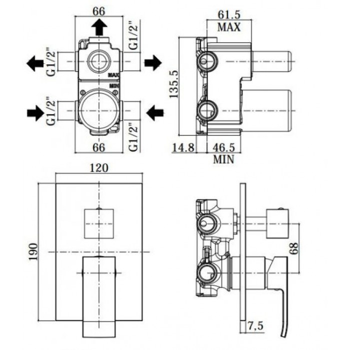 Смеситель Paffoni Effe (EF019CR)