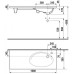 Умывальник асимметричный JIKA TIGO H8122190001061 правый