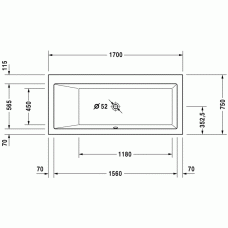 Vero ванна прямоугольная 170 см 700133000000000 в интернет-магазине «Estet Room»