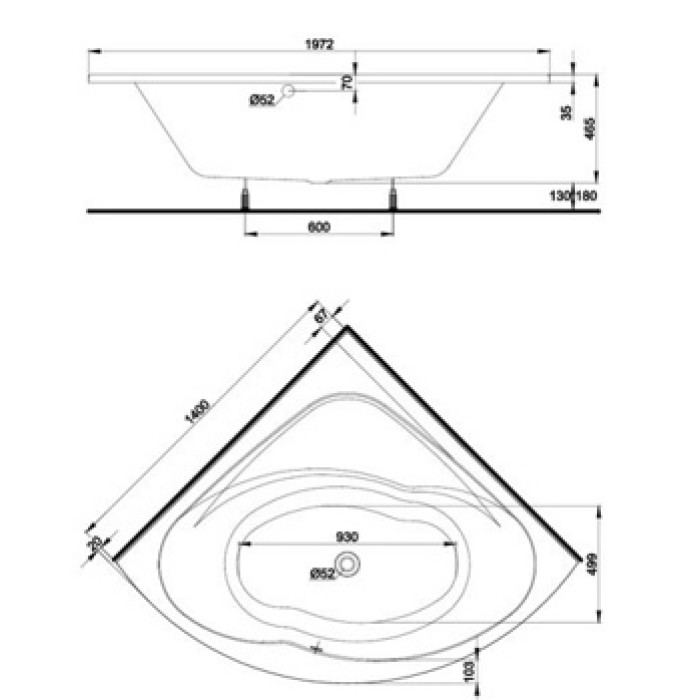 Ванна угловая Kolo Inspiration 140 XWN3040000
