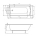 Ванна акриловая 170*75см ROCA LINEA A24T042000 с ножками