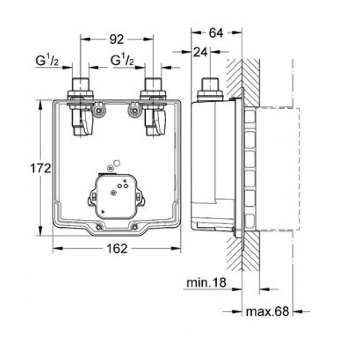 Grohe Eurosmart Cosmopolitan E Скрытый монтажный ящик (36339000)